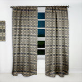 Golden Luxury Geometrics XIII - Mid-Century Modern Curtain - 1 Panel