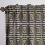 Golden Luxury Geometrics XIII - Mid-Century Modern Curtain - 1 Panel