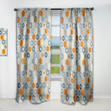 Retro Hexagon Pattern IX - Mid-Century Modern Curtain - 1 Panel