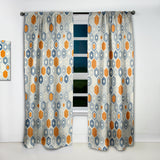 Retro Hexagon Pattern IX - Mid-Century Modern Curtain - 1 Panel