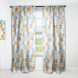 Retro Hexagon Pattern IX - Mid-Century Modern Curtain - 1 Panel