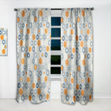 Retro Hexagon Pattern IX - Mid-Century Modern Curtain - 1 Panel