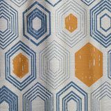 Retro Hexagon Pattern IX - Mid-Century Modern Curtain - 1 Panel