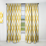 Gold glittering lines pattern - Mid-Century Modern Curtain - 1 Panel