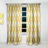 Gold glittering lines pattern - Mid-Century Modern Curtain - 1 Panel