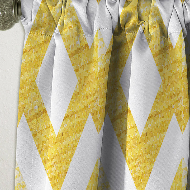 Gold glittering lines pattern - Mid-Century Modern Curtain - 1 Panel