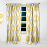 Gold glittering lines pattern - Mid-Century Modern Curtain - 1 Panel