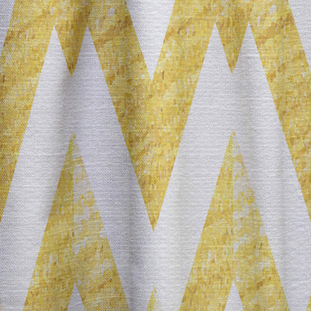 Gold glittering lines pattern - Mid-Century Modern Curtain - 1 Panel