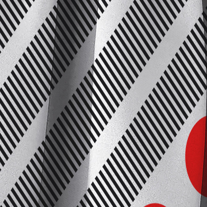 Retro Geometrical Abstract Minimal Pattern XI - Mid-Century Modern Curtain - 1 Panel