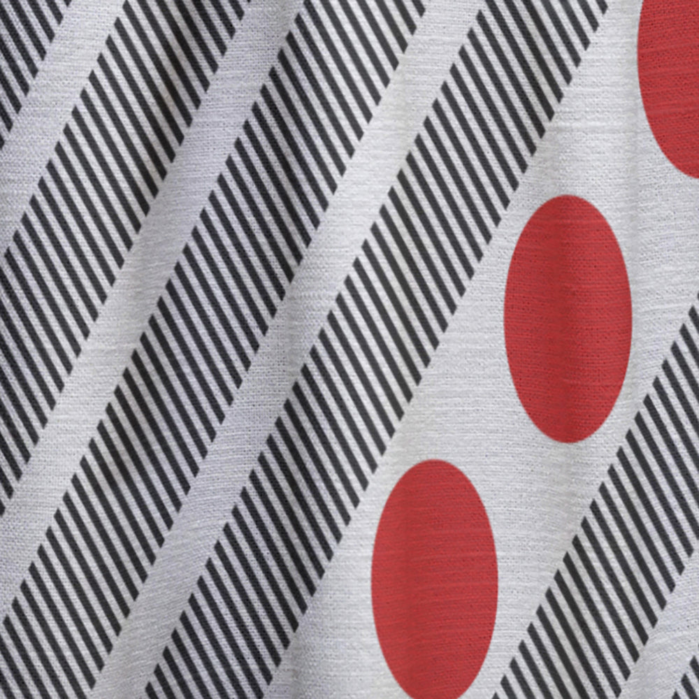 Retro Geometrical Abstract Minimal Pattern XI - Mid-Century Modern Curtain - 1 Panel