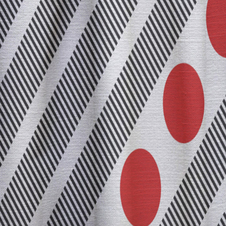 Retro Geometrical Abstract Minimal Pattern XI - Mid-Century Modern Curtain - 1 Panel