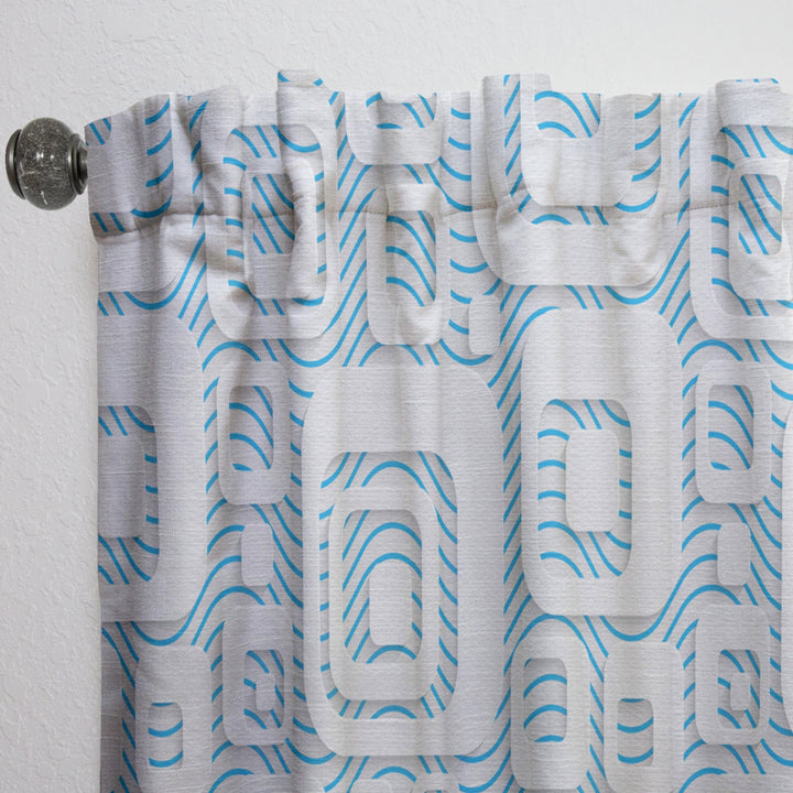 3D White And Blue Pattern I&