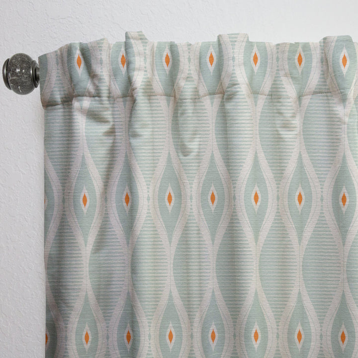 Retro Abstract Drops VII - Mid-Century Modern Curtain - 1 Panel