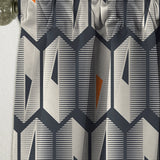 Abstract Retro Triangular Geometrics' Mid-Century Modern Curtain 1 Panel