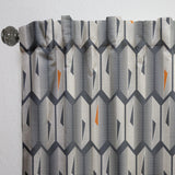Abstract Retro Triangular Geometrics' Mid-Century Modern Curtain 1 Panel