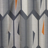 Abstract Retro Triangular Geometrics' Mid-Century Modern Curtain 1 Panel Sheer
