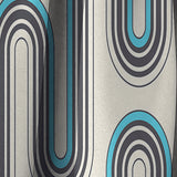 Retro Geometrical Abstract Minimal Pattern IV - Mid-Century Modern Curtain - 1 Panel