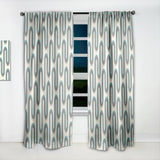 Retro Geometrical Abstract Minimal Pattern IV - Mid-Century Modern Curtain - 1 Panel