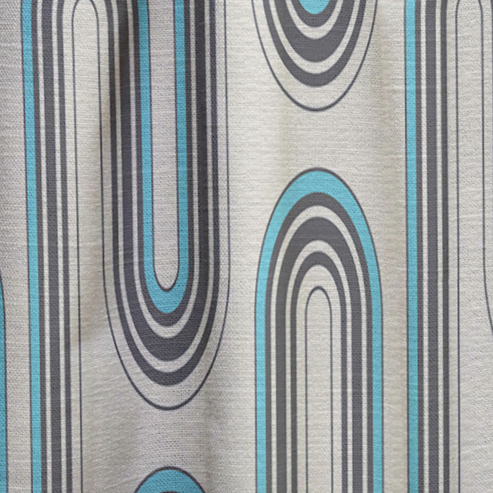 Retro Geometrical Abstract Minimal Pattern IV - Mid-Century Modern Curtain - 1 Panel