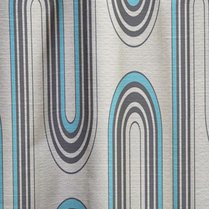 Retro Geometrical Abstract Minimal Pattern IV - Mid-Century Modern Curtain - 1 Panel