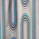 Retro Geometrical Abstract Minimal Pattern IV - Mid-Century Modern Curtain - 1 Panel