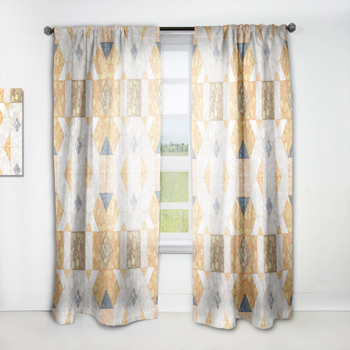 Geometric Retro Design I - Mid-Century Modern Curtain - 1 Panel