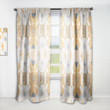 Geometric Retro Design I - Mid-Century Modern Curtain - 1 Panel