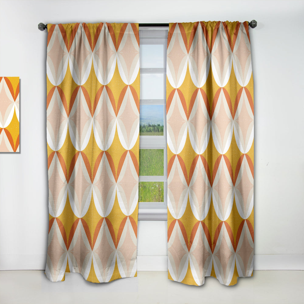Retro Abstract Design XII - Mid-Century Modern Curtain - 1 Panel
