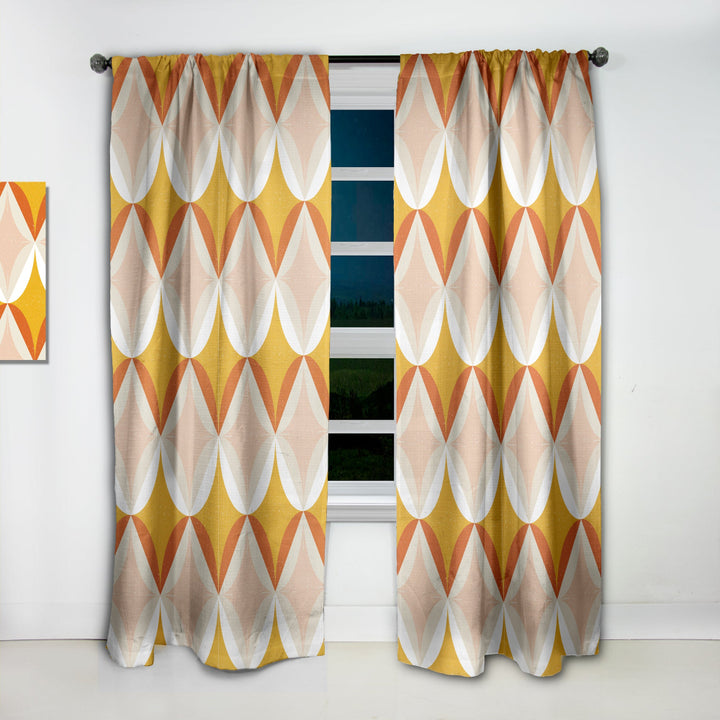 Retro Abstract Design XII - Mid-Century Modern Curtain - 1 Panel