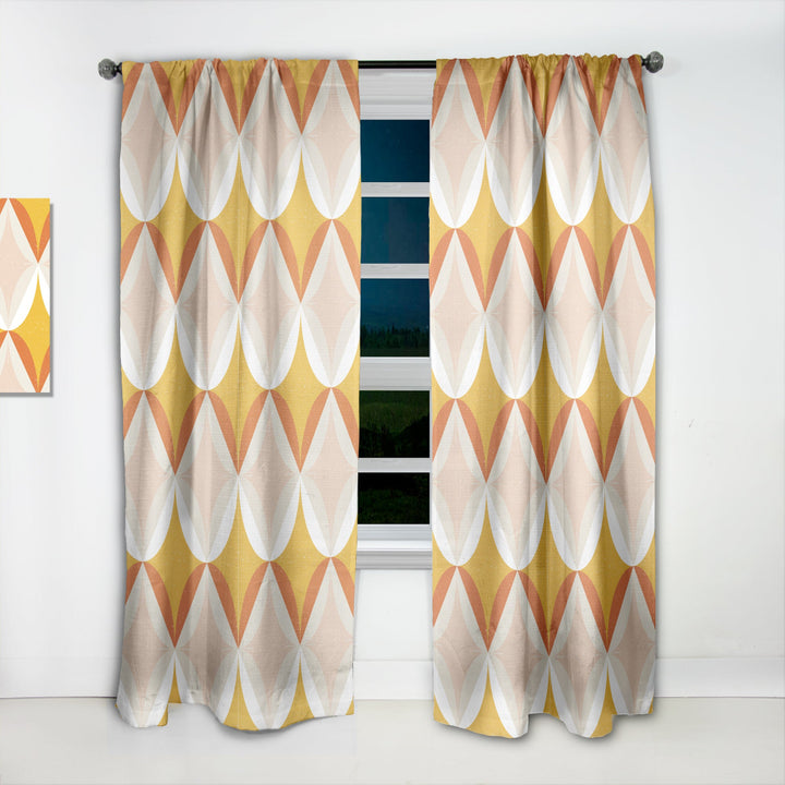 Retro Abstract Design XII - Mid-Century Modern Curtain - 1 Panel