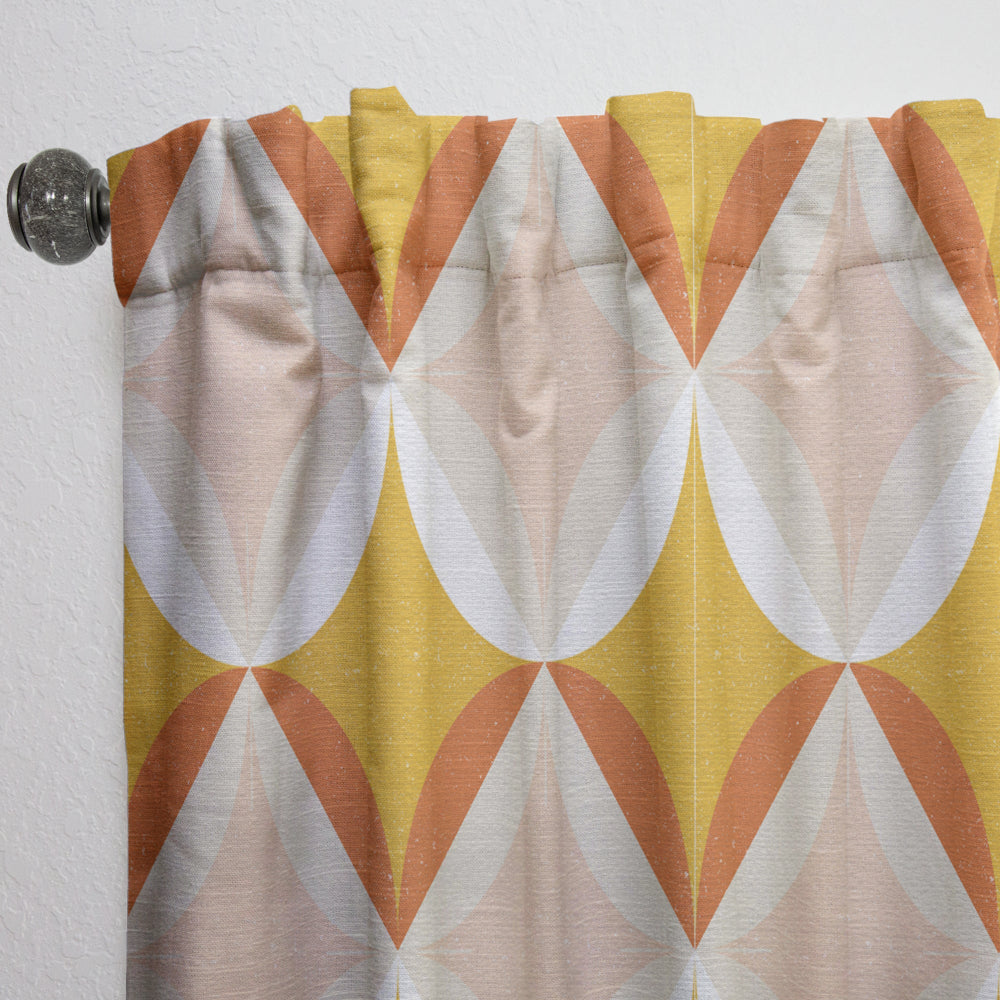 Retro Abstract Design XII - Mid-Century Modern Curtain - 1 Panel