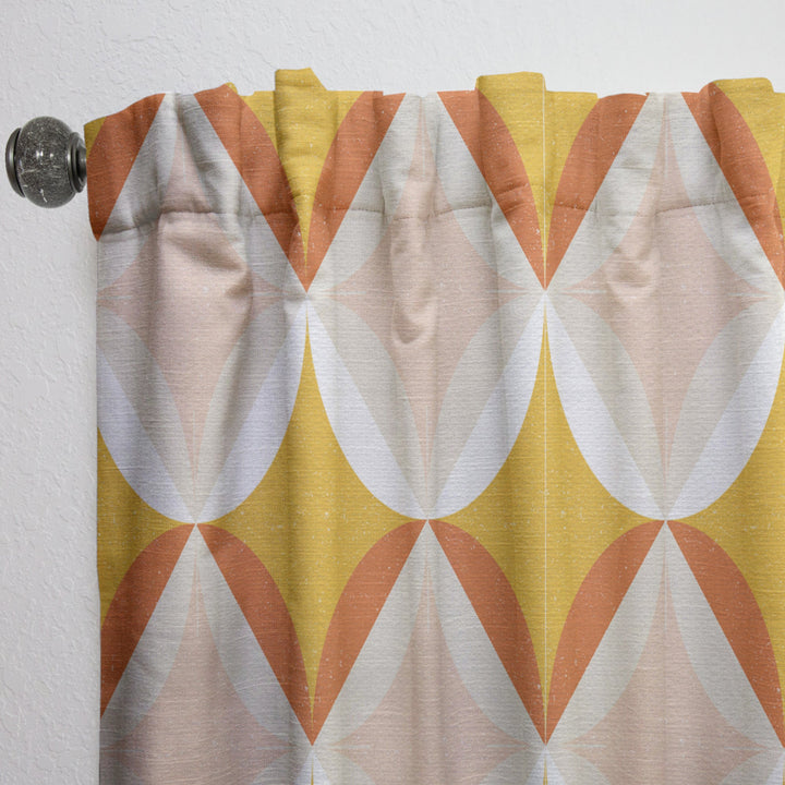 Retro Abstract Design XII - Mid-Century Modern Curtain - 1 Panel