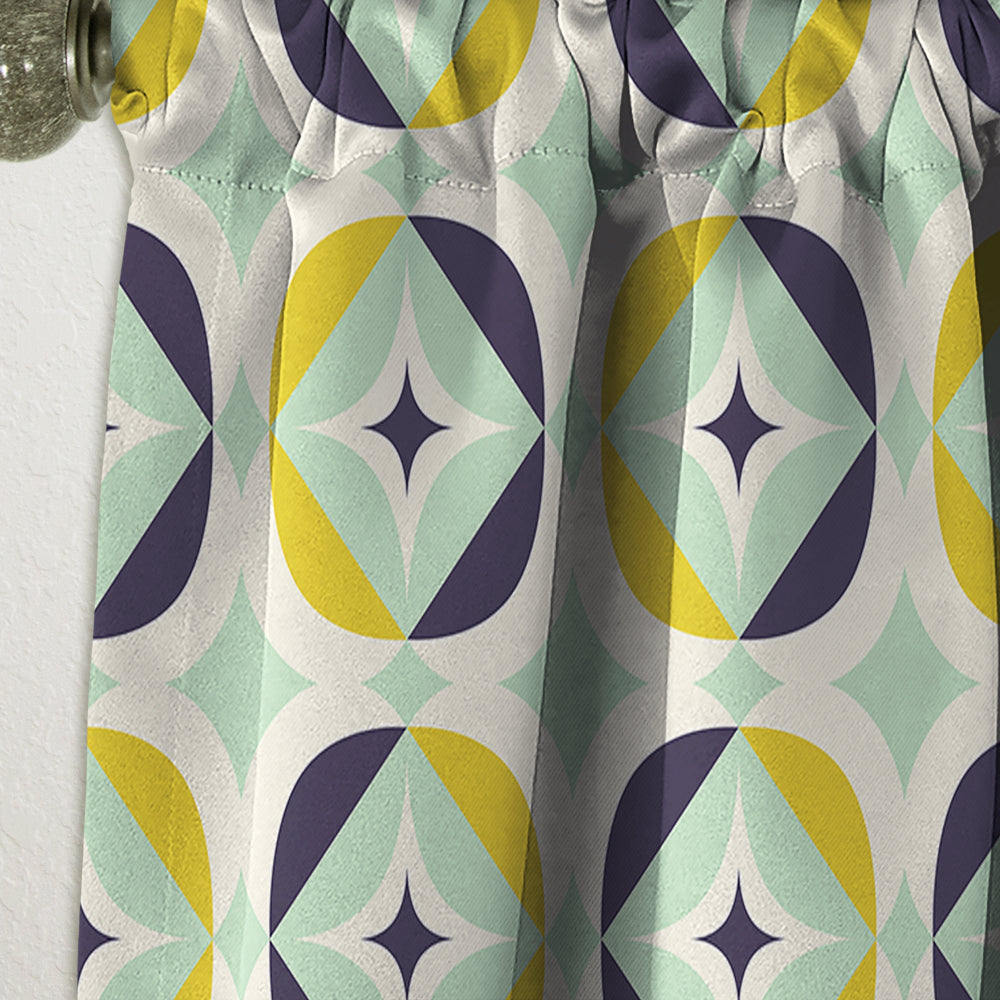 Diamond Retro V - Mid-Century Modern Curtain - 1 Panel