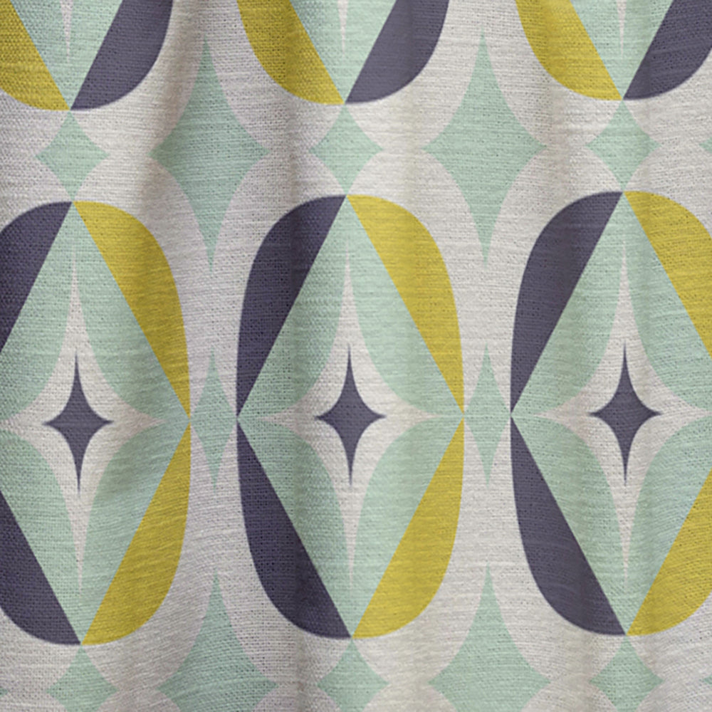 Diamond Retro V - Mid-Century Modern Curtain - 1 Panel
