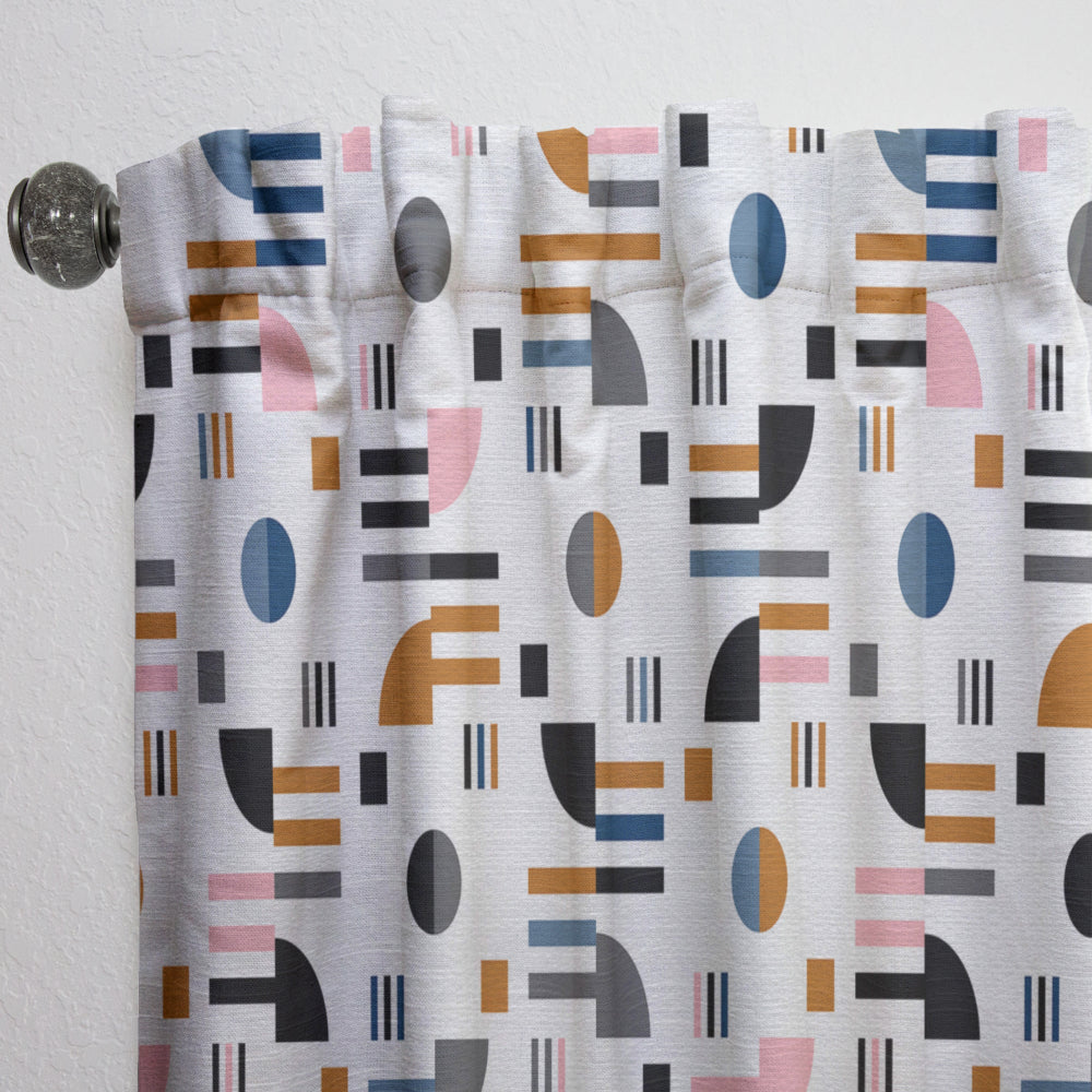 Retro Abstract Design XI - Mid-Century Modern Curtain - 1 Panel