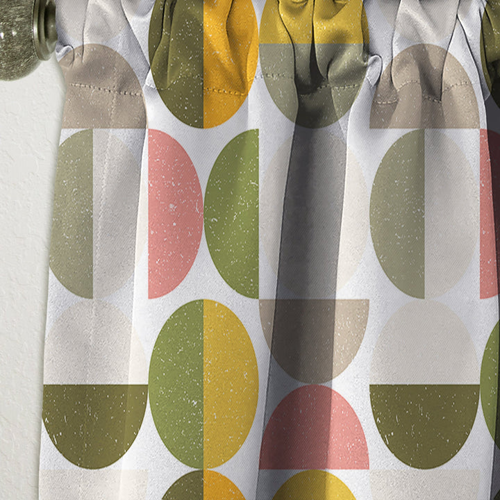 Vintage Circular Design I - Mid-Century Modern Curtain - 1 Panel