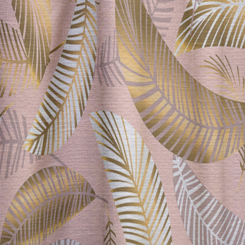 Golden Tropical Pattern V - Mid-Century Modern Curtain - 1 Panel
