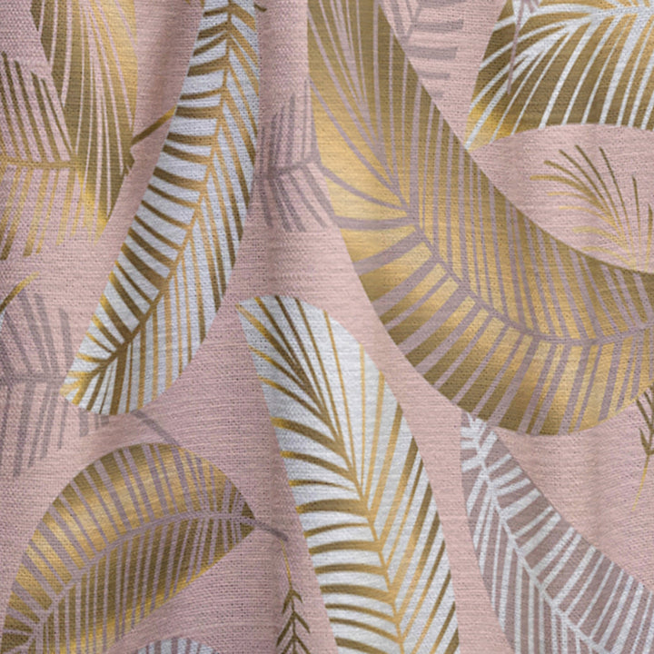 Golden Tropical Pattern V - Mid-Century Modern Curtain - 1 Panel
