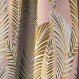 Golden Palm Leaves I - Mid-Century Modern Curtain - 1 Panel