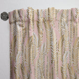 Golden Palm Leaves I - Mid-Century Modern Curtain - 1 Panel