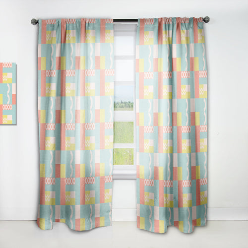 Retro Abstract Design III - Mid-Century Modern Curtain - 1 Panel