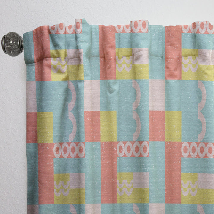 Retro Abstract Design III - Mid-Century Modern Curtain - 1 Panel