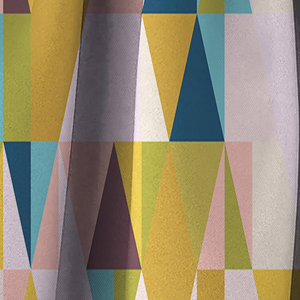 Triangular Retro Design I - Mid-Century Modern Curtain - 1 Panel