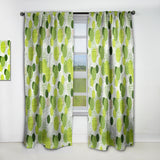 Circular Abstract Retro Geometric X - Mid-Century Modern Curtain - 1 Panel