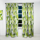 Circular Abstract Retro Geometric X - Mid-Century Modern Curtain - 1 Panel