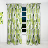Circular Abstract Retro Geometric X - Mid-Century Modern Curtain - 1 Panel