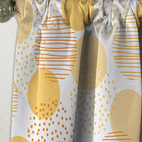 Circular Abstract Retro Geometric IX - Mid-Century Modern Curtain - 1 Panel