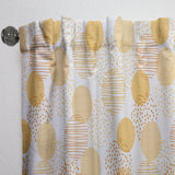 Circular Abstract Retro Geometric IX - Mid-Century Modern Curtain - 1 Panel