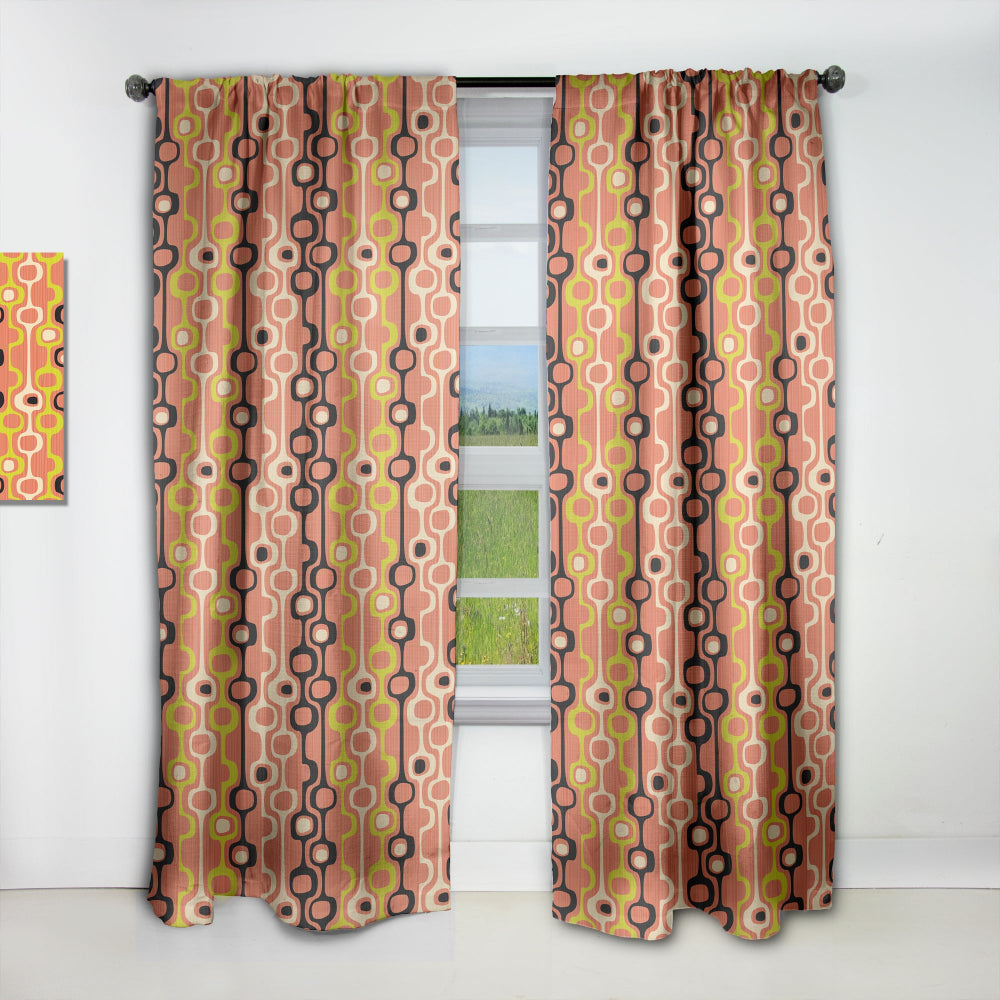 Retro Abstract Design XIII - Mid-Century Modern Curtain - 1 Panel