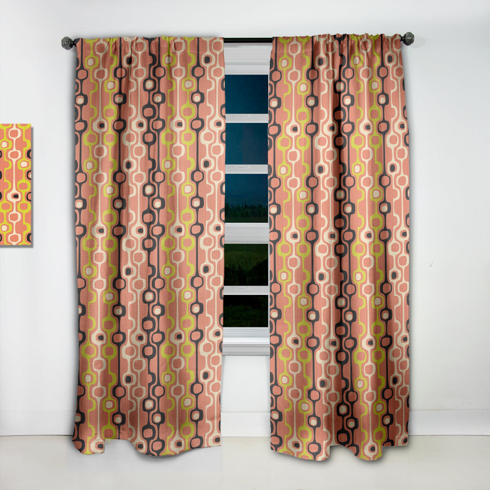 Retro Abstract Design XIII - Mid-Century Modern Curtain - 1 Panel